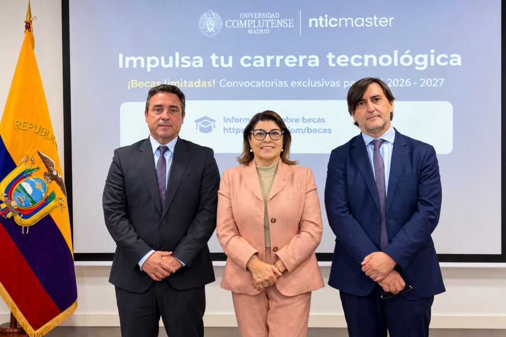 La Embajada del Ecuador y Ntic Máster impulsan becas de posgrados tecnológicos para ecuatorianos en España y territorio nacional